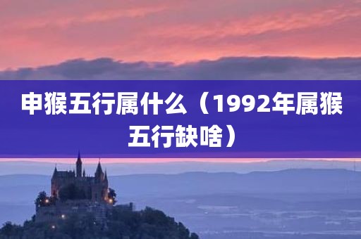 申猴五行属什么（1992年属猴五行缺啥）