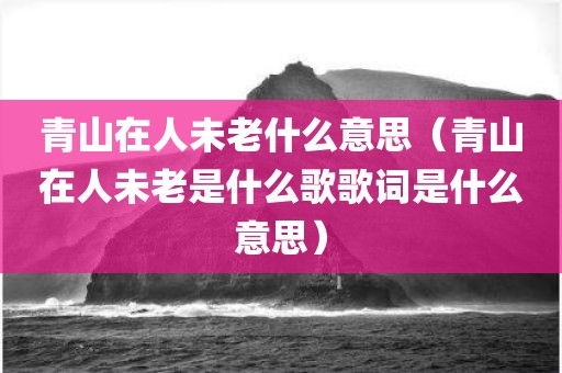 青山在人未老什么意思（青山在人未老是什么歌歌词是什么意思）