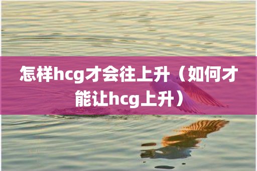 怎样hcg才会往上升（如何才能让hcg上升）