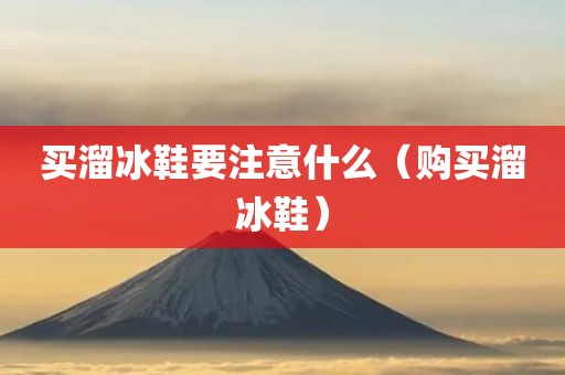 买溜冰鞋要注意什么（购买溜冰鞋）