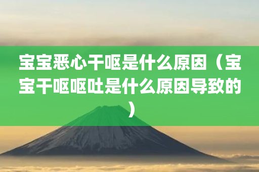 宝宝恶心干呕是什么原因（宝宝干呕呕吐是什么原因导致的）