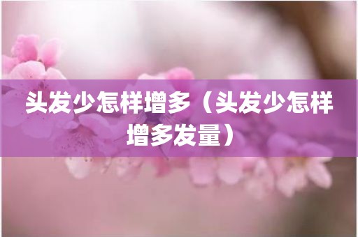 头发少怎样增多（头发少怎样增多发量）
