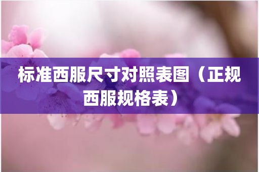 标准西服尺寸对照表图（正规西服规格表）