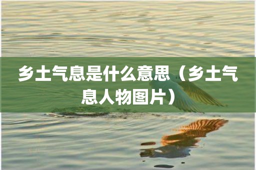乡土气息是什么意思(乡土气息人物图片)