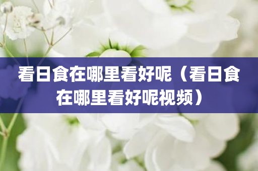 看日食在哪里看好呢（看日食在哪里看好呢视频）