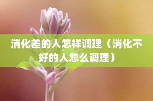 消化差的人怎样调理（消化不好的人怎么调理）