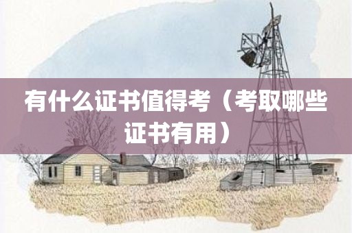 有什么证书值得考（考取哪些证书有用）