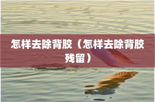 怎样去除背胶(怎样去除背胶残留)