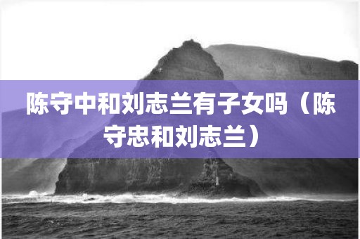 陈守中和刘志兰有子女吗（陈守忠和刘志兰）