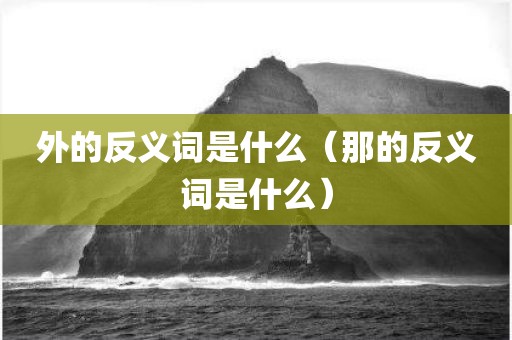 外的反义词是什么（那的反义词是什么）
