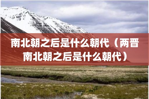 南北朝之后是什么朝代（两晋南北朝之后是什么朝代）