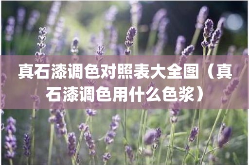 真石漆调色对照表大全图（真石漆调色用什么色浆）
