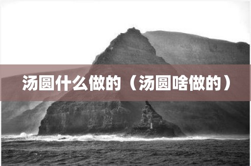 汤圆什么做的（汤圆啥做的）
