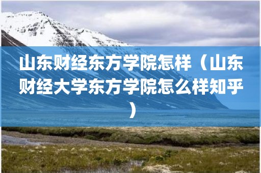 山东财经东方学院怎样（山东财经大学东方学院怎么样知乎）