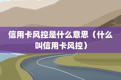 信用卡风控是什么意思（什么叫信用卡风控）
