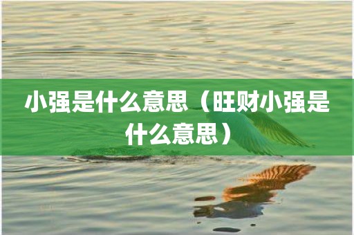 小强是什么意思（旺财小强是什么意思）