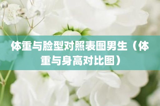体重与脸型对照表图男生（体重与身高对比图）