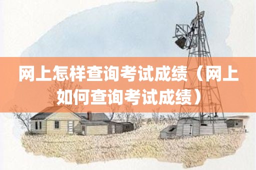 网上怎样查询考试成绩（网上如何查询考试成绩）