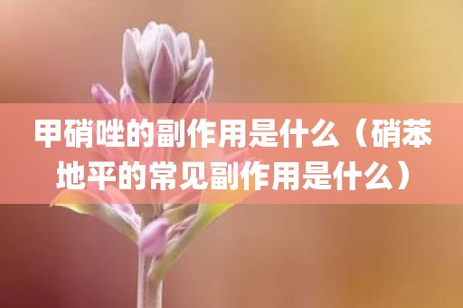 甲硝唑的副作用是什么（硝苯地平的常见副作用是什么）