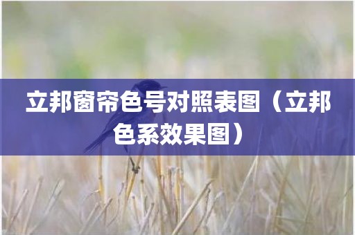 立邦窗帘色号对照表图（立邦色系效果图）