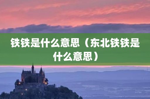 铁铁是什么意思（东北铁铁是什么意思）