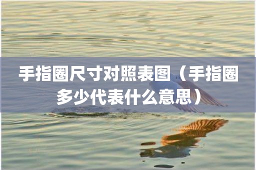 手指圈尺寸对照表图（手指圈多少代表什么意思）
