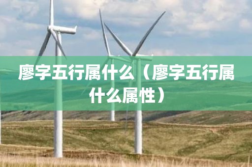 廖字五行属什么（廖字五行属什么属性）