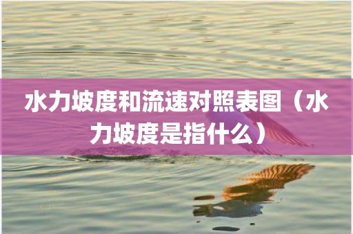 水力坡度和流速对照表图（水力坡度是指什么）