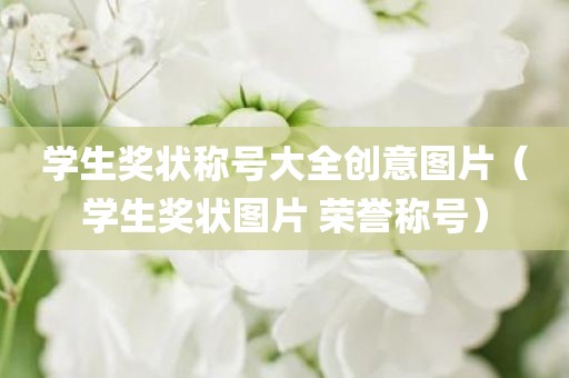学生奖状称号大全创意图片（学生奖状图片 荣誉称号）