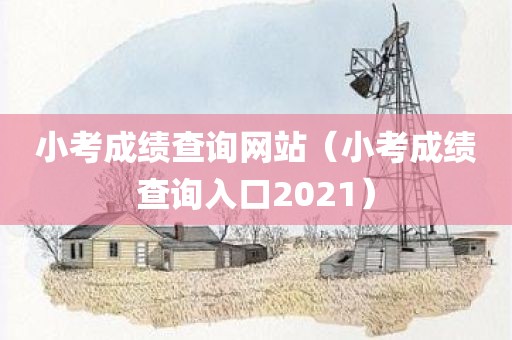 小考成绩查询网站（小考成绩查询入口2021）
