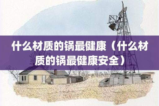 什么材质的锅最健康(什么材质的锅最健康安全)