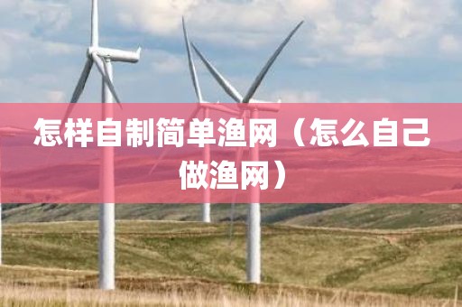 怎样自制简单渔网（怎么自己做渔网）