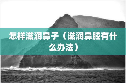 怎样滋润鼻子（滋润鼻腔有什么办法）