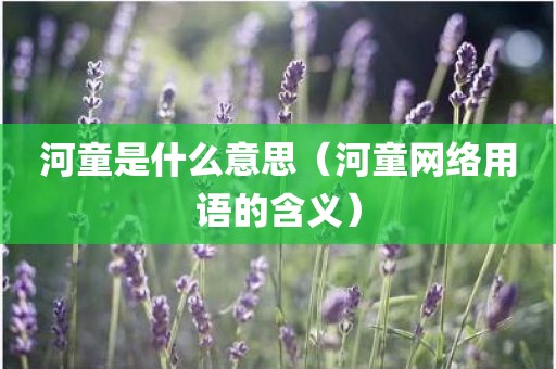河童是什么意思（河童网络用语的含义）