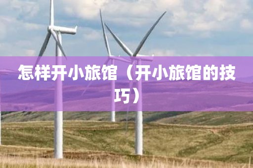 怎样开小旅馆（开小旅馆的技巧）