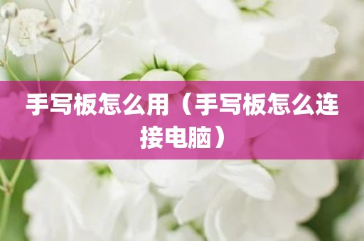 手写板怎么用（手写板怎么连接电脑）