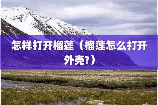 怎样打开榴莲（榴莲怎么打开外壳?）