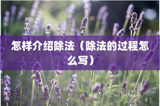 怎样介绍除法（除法的过程怎么写）