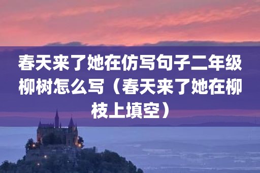 春天来了她在仿写句子二年级柳树怎么写(春天来了她在柳枝上填空)