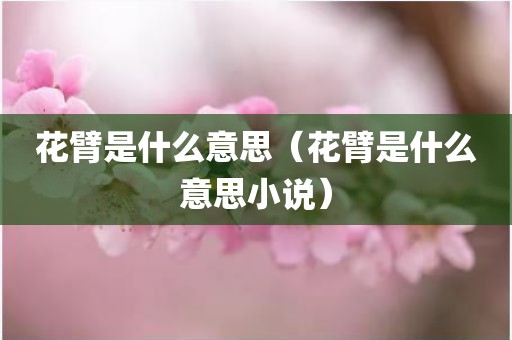 花臂是什么意思（花臂是什么意思小说）