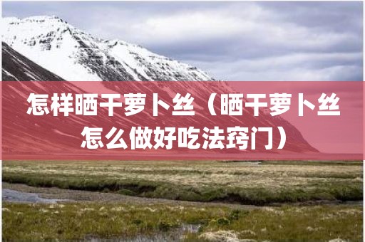 怎样晒干萝卜丝（晒干萝卜丝怎么做好吃法窍门）