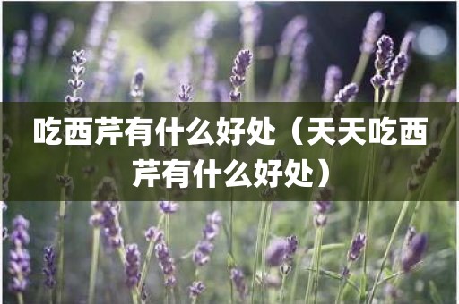 吃西芹有什么好处（天天吃西芹有什么好处）