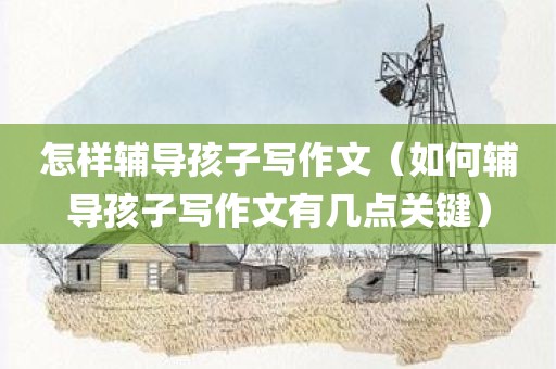 怎样辅导孩子写作文（如何辅导孩子写作文有几点关键）