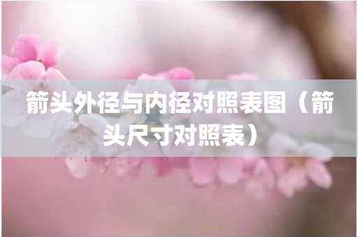 箭头外径与内径对照表图（箭头尺寸对照表）