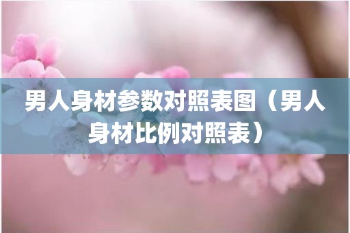 男人身材参数对照表图（男人身材比例对照表）