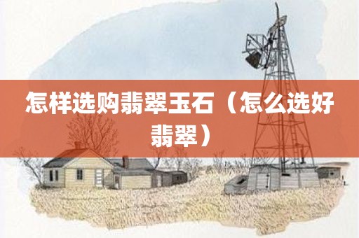 怎样选购翡翠玉石（怎么选好翡翠）