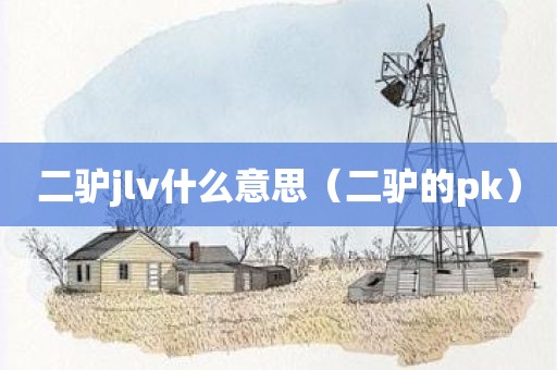 二驴jlv什么意思（二驴的pk）