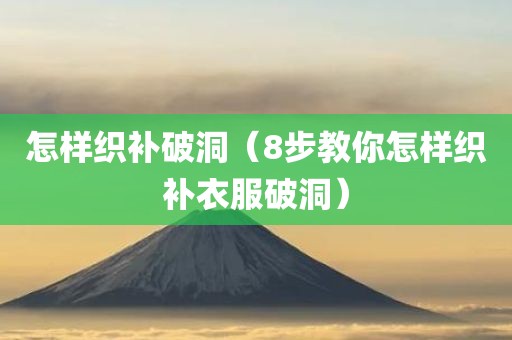 怎样织补破洞（8步教你怎样织补衣服破洞）