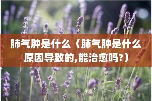 肺气肿是什么(肺气肿是什么原因导致的,能治愈吗?)