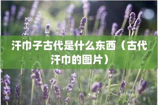 汗巾子古代是什么东西（古代汗巾的图片）